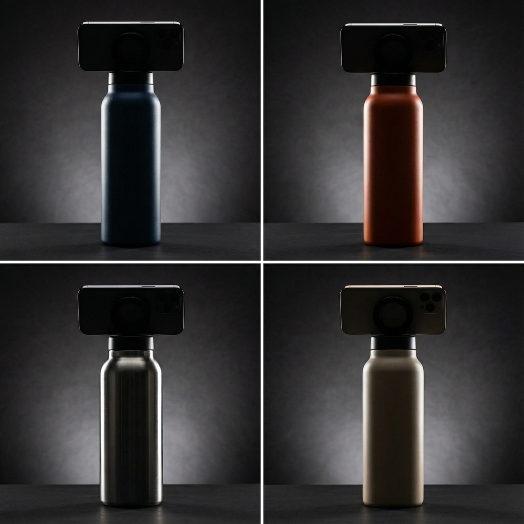 Water Bottle - Magnetic Phone Stand