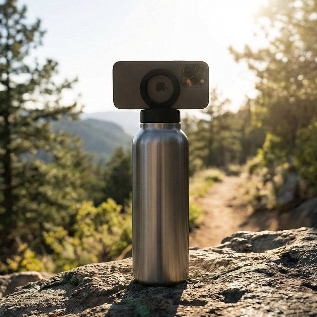 Water Bottle - Magnetic Phone Stand