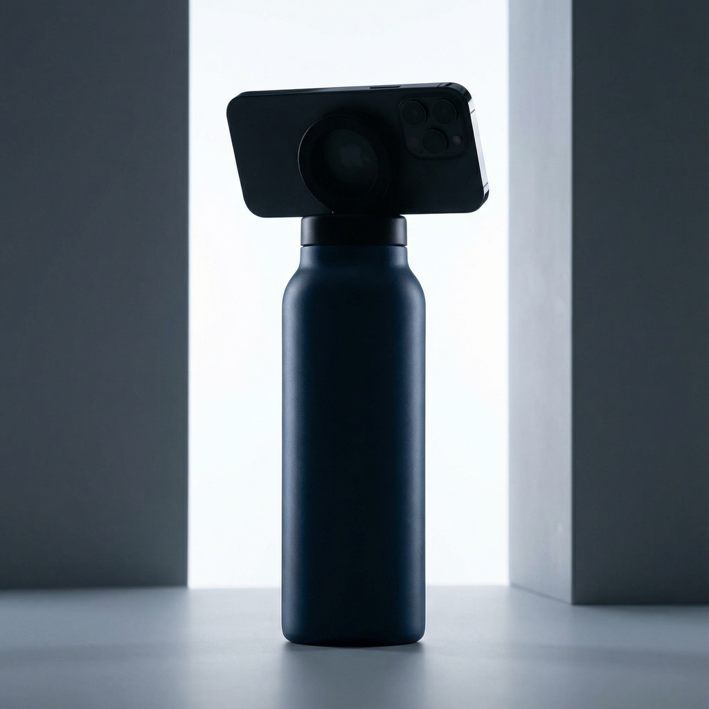 Water Bottle - Magnetic Phone Stand