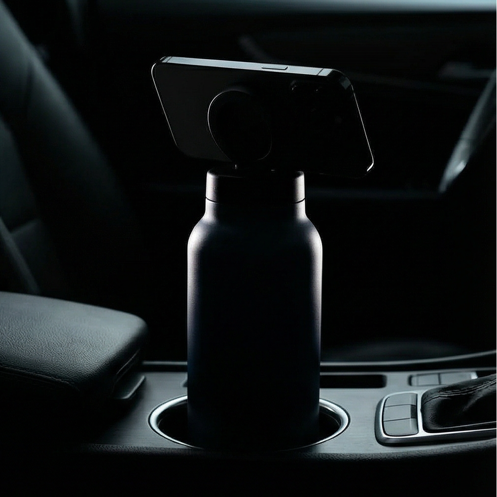 Water Bottle - Magnetic Phone Stand